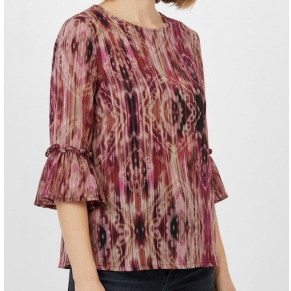 Ava & Grace Tops Women's Multicolored 3/4 Sleeve Size Small‎ (S)